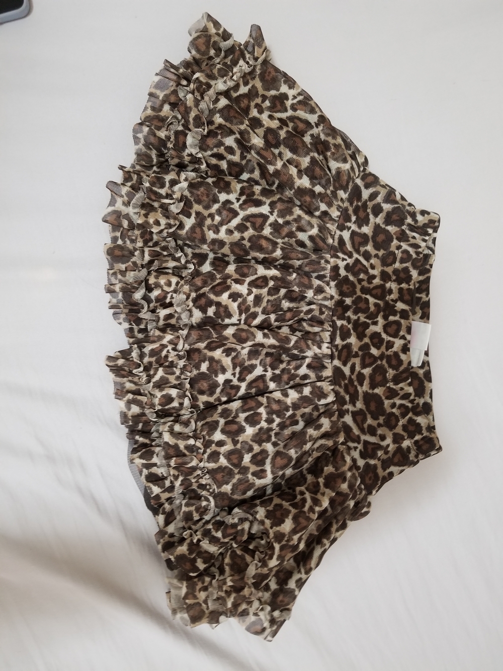 Girl's Brown Leopard Print Skirt